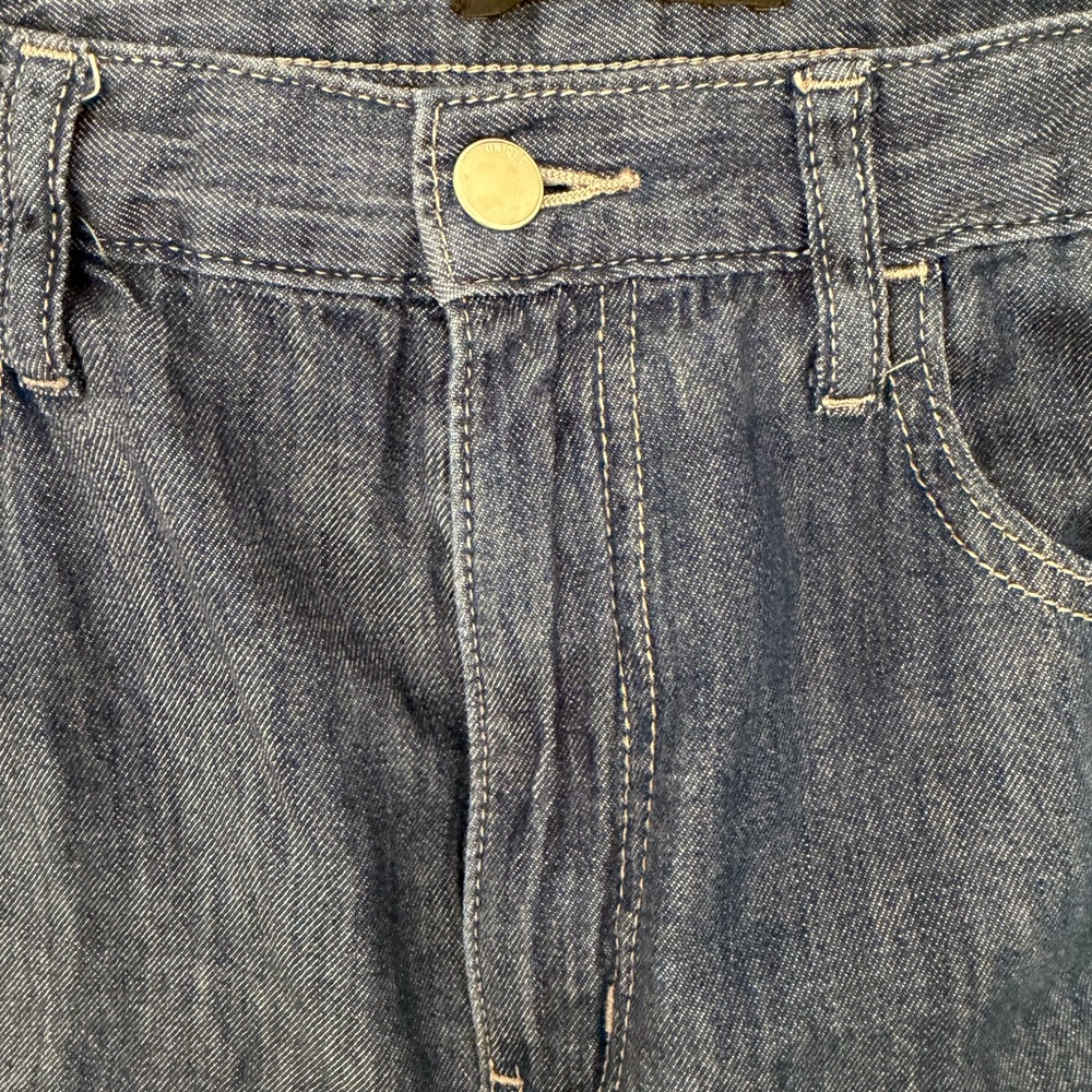 Uniqlo Dark Blue Denim Jeans with White Pocket Lining - Picture 4 of 6